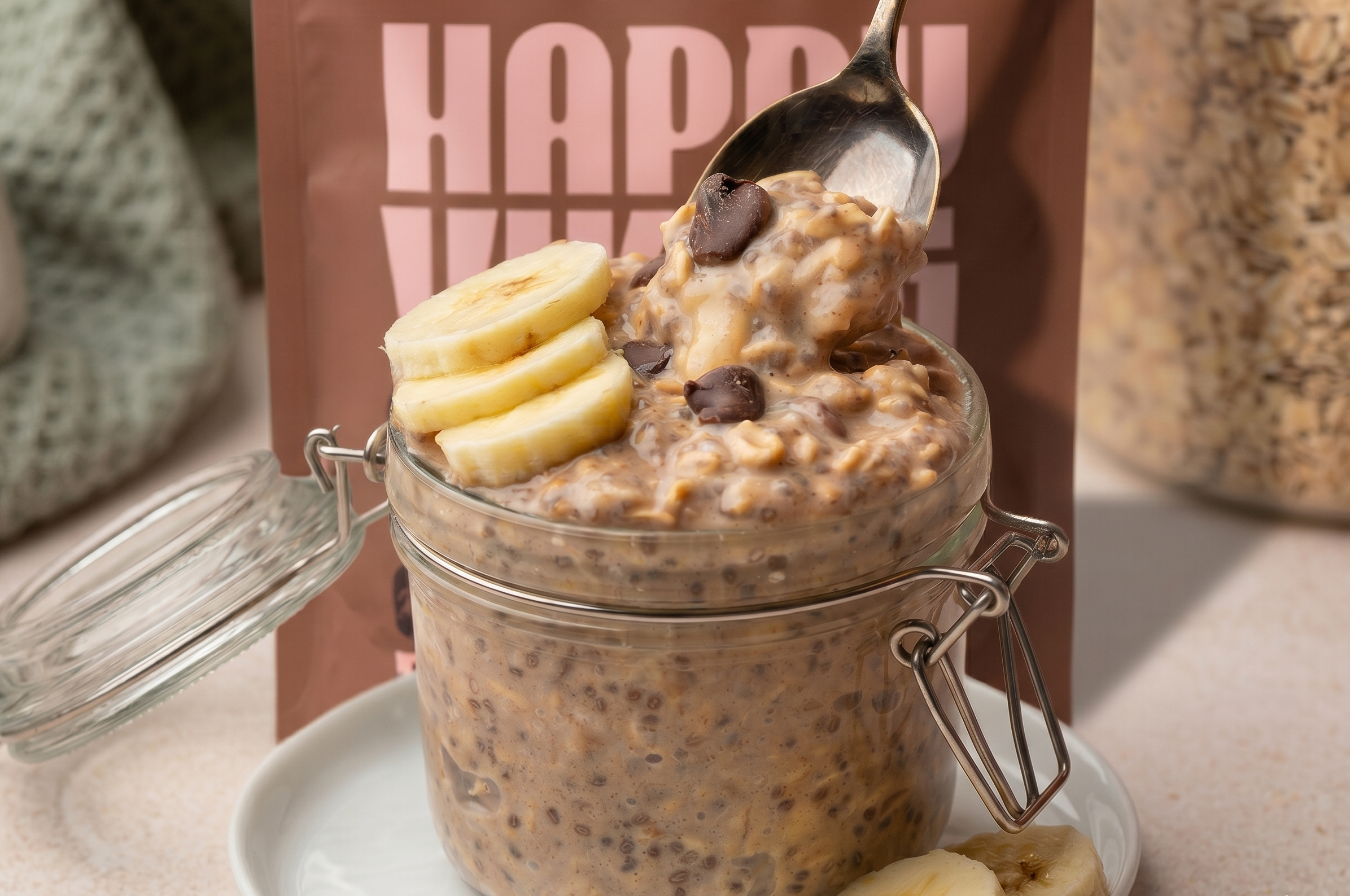 Chocolate Banana Overnight Oats