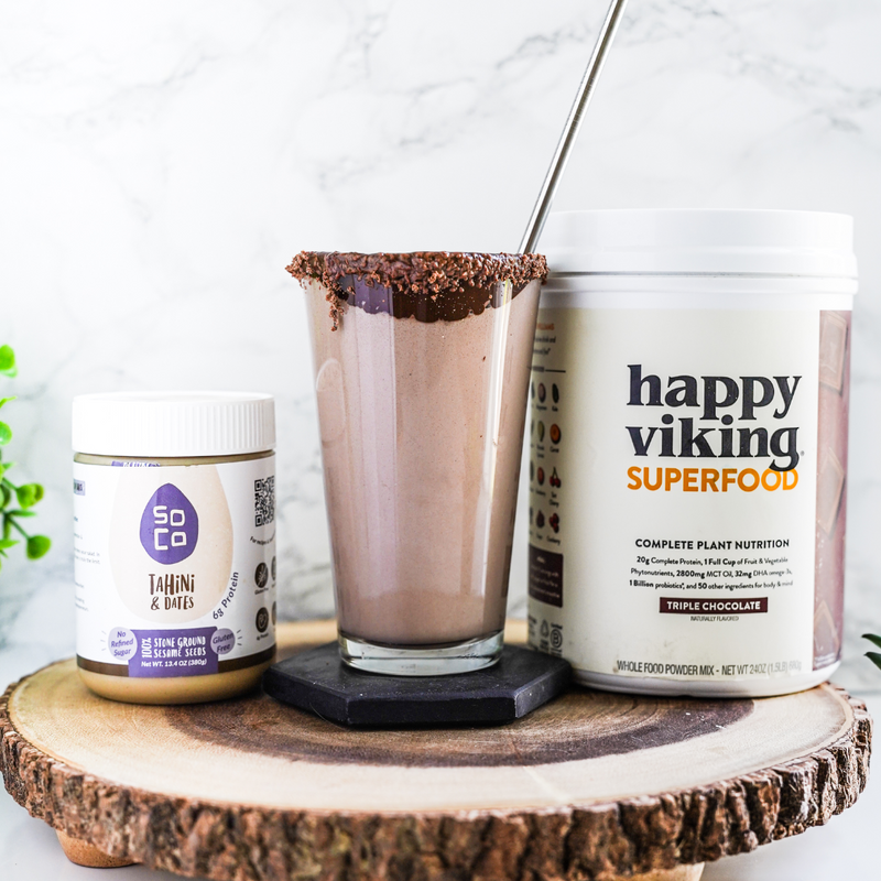 Chocolate Tahini Protein Smoothie